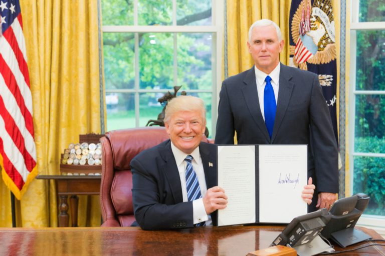 Trump à la maison blanche